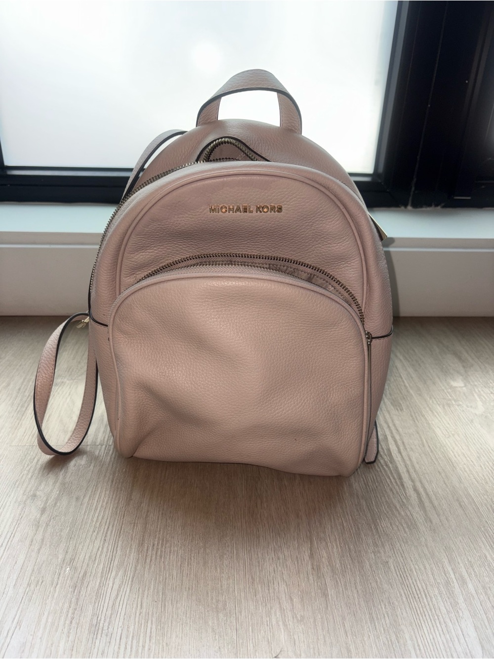 MICHAEL KORS Blush Pebbled Leather Mini Backpack